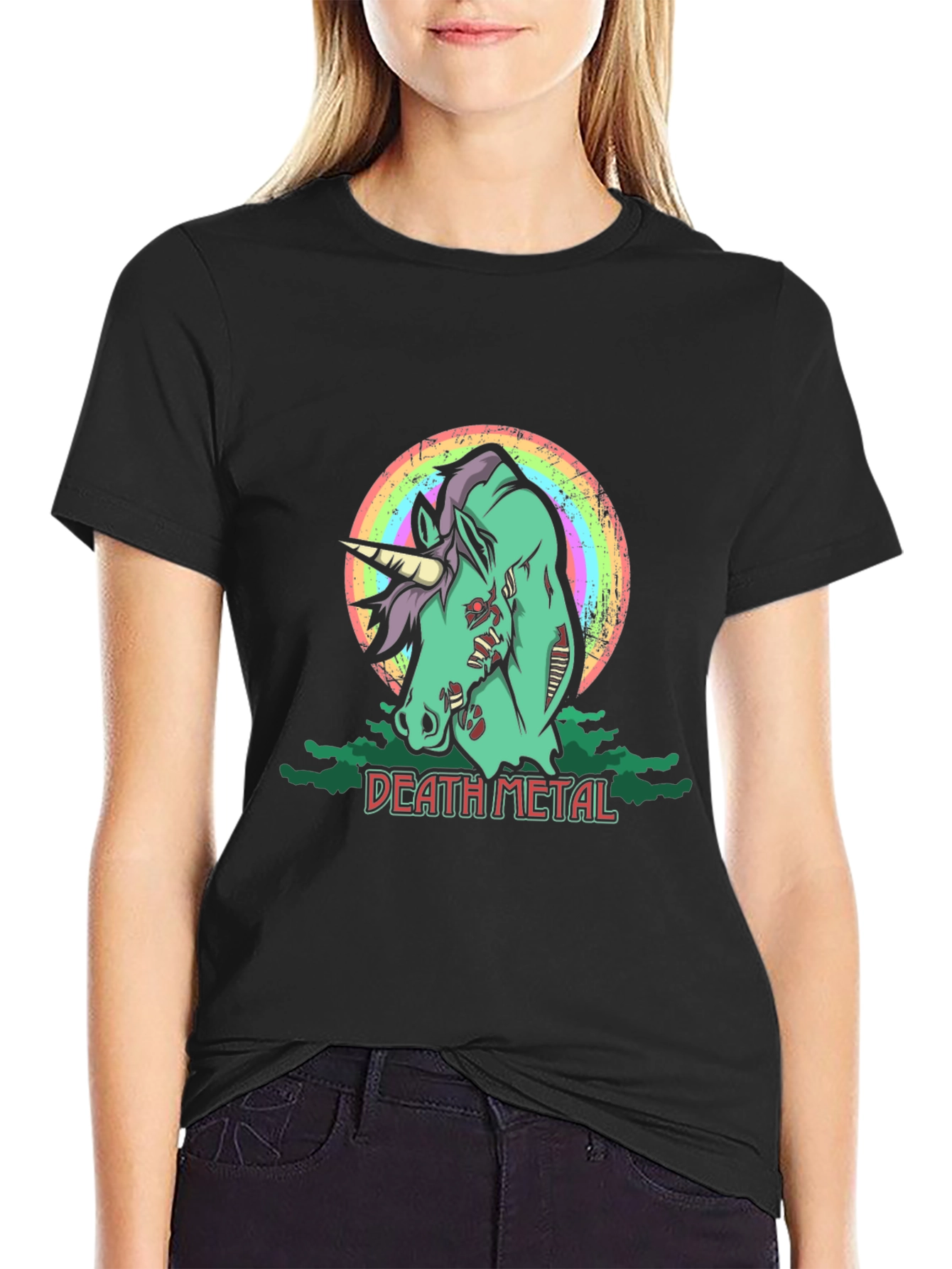 Zombie Unicorn Death Metal T-Shirt