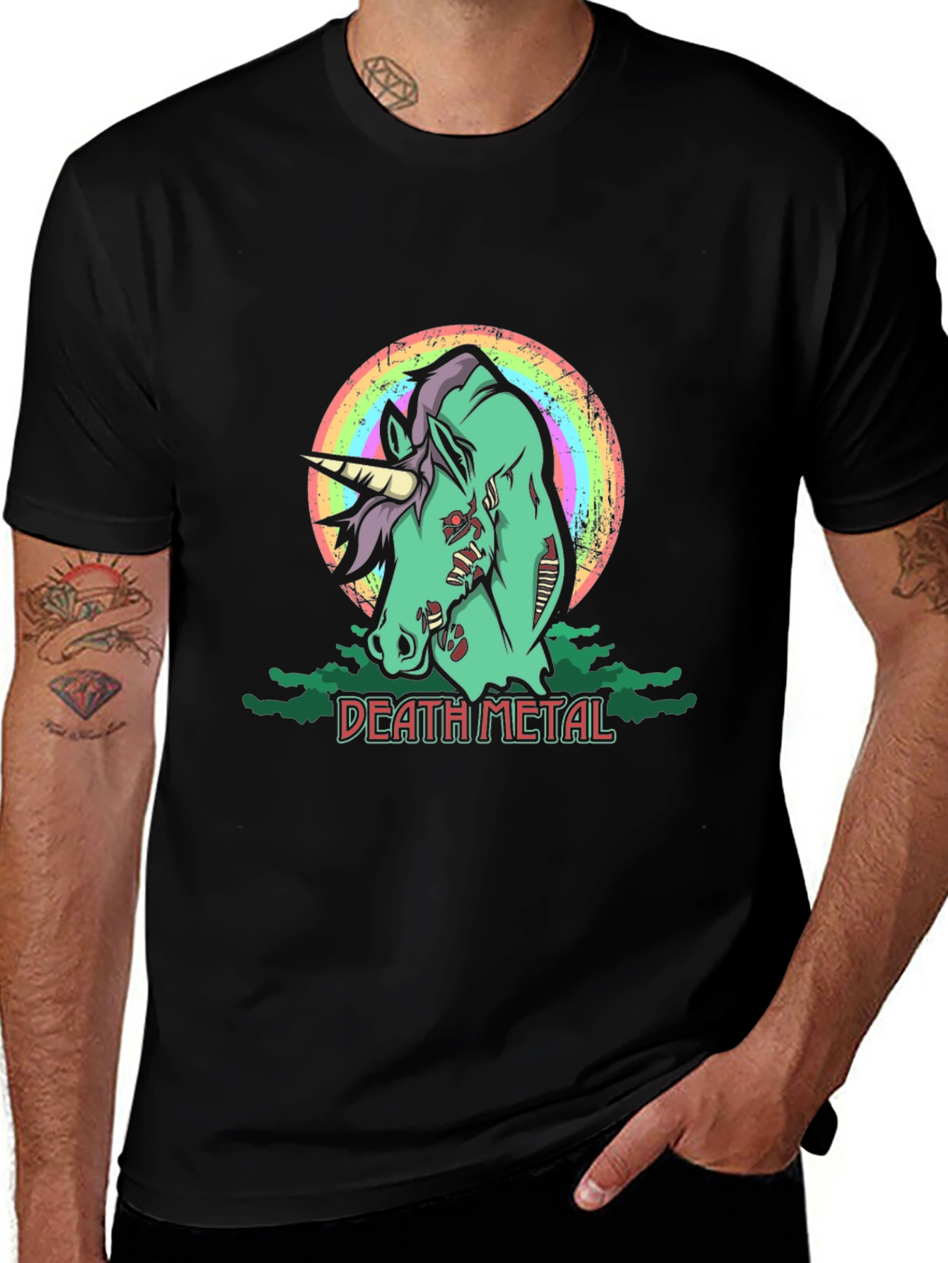 Zombie Unicorn Death Metal T-Shirt