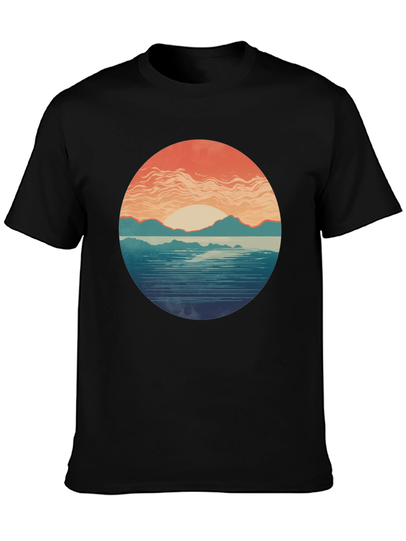 Sunset Graphic Tee - Stylish Nature Print