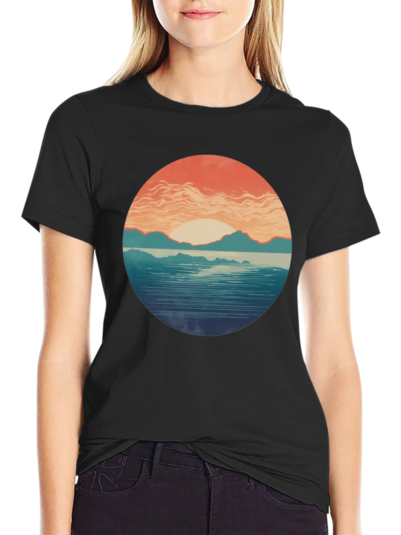 Sunset Graphic Tee - Stylish Nature Print