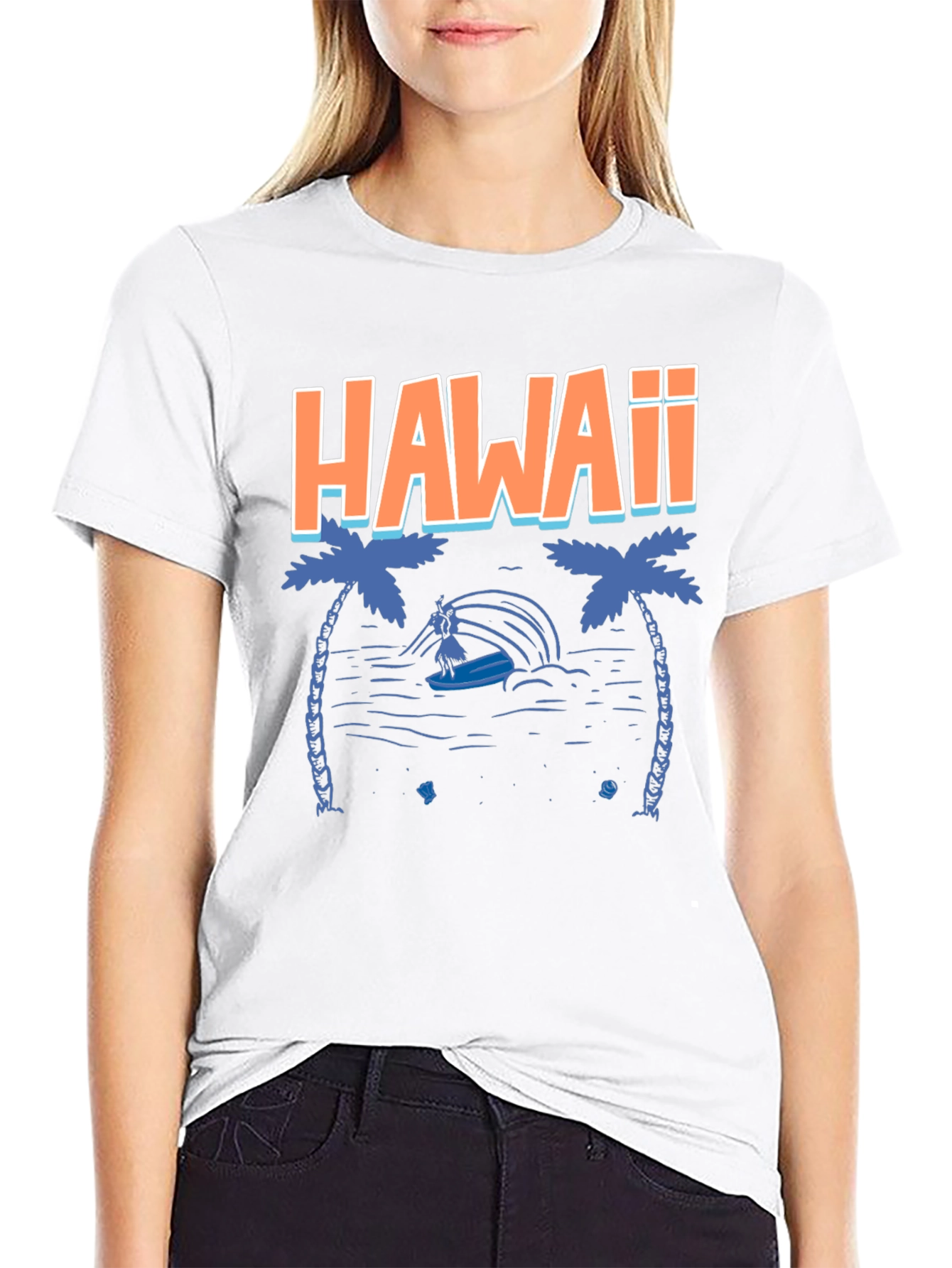 Hawaii Graphic Tee - Tropical Island Surfer T-Shirt