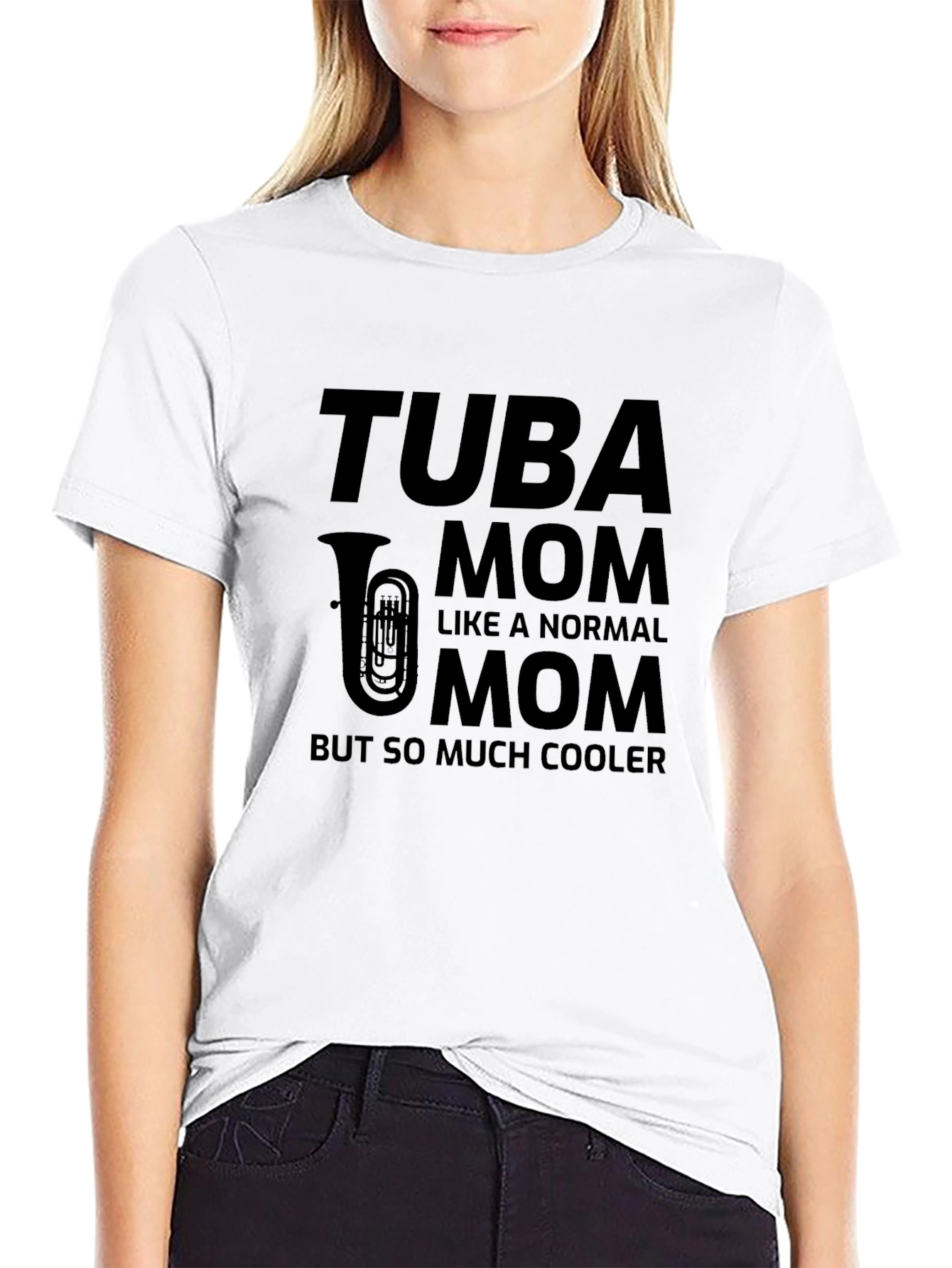 Tuba Mom Black Graphic Tee - So Much Cooler