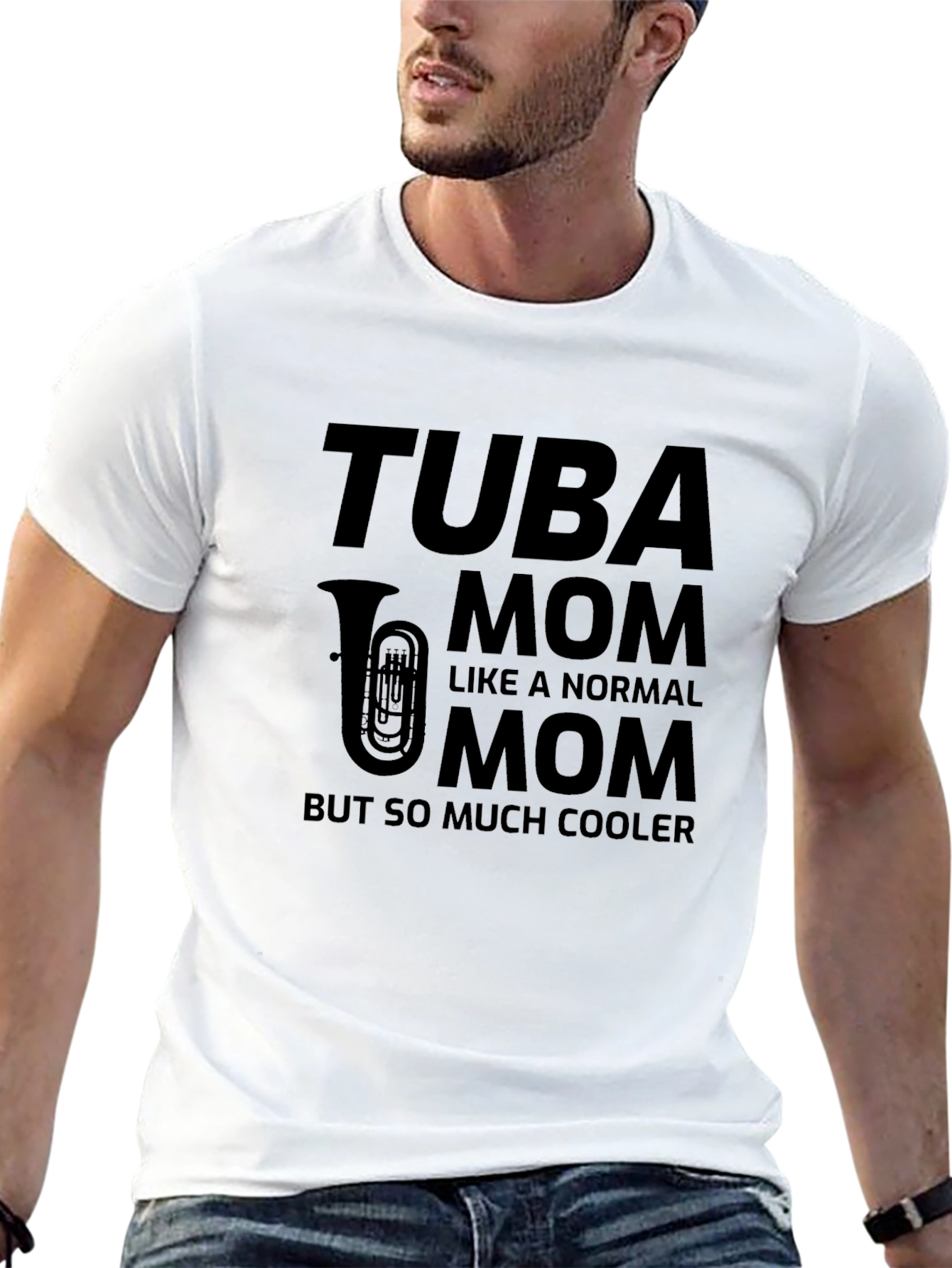Tuba Mom Black Graphic Tee - So Much Cooler
