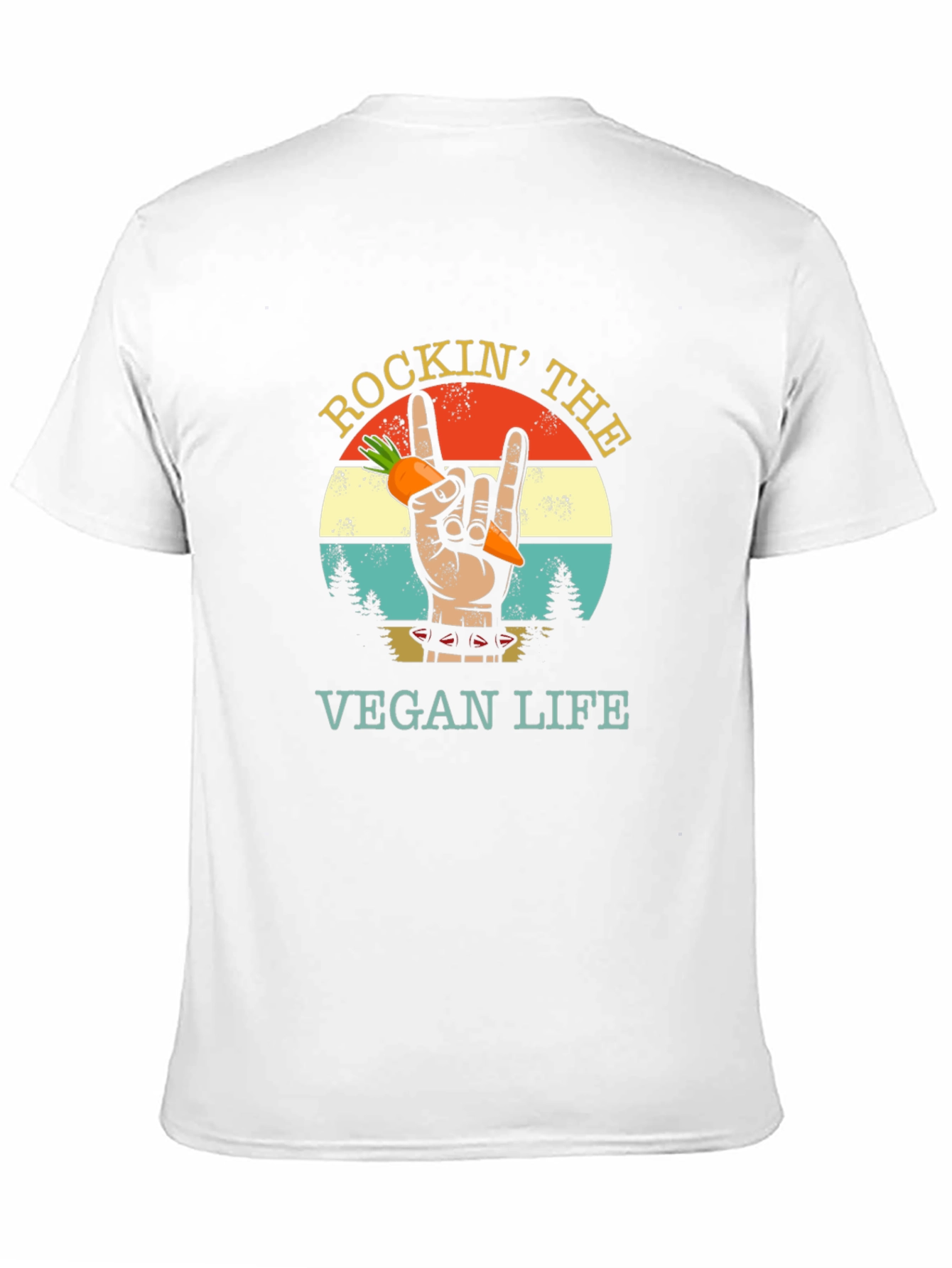 Rockin Vegan Life Graphic Tee - Black T-Shirt