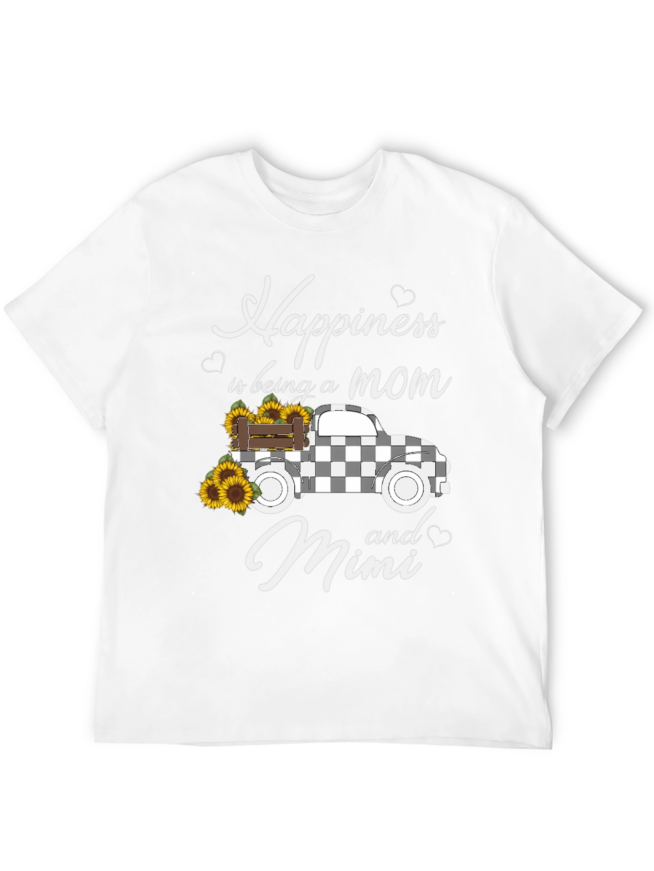 Happiness Mom and Mimi Black Graphic Tee