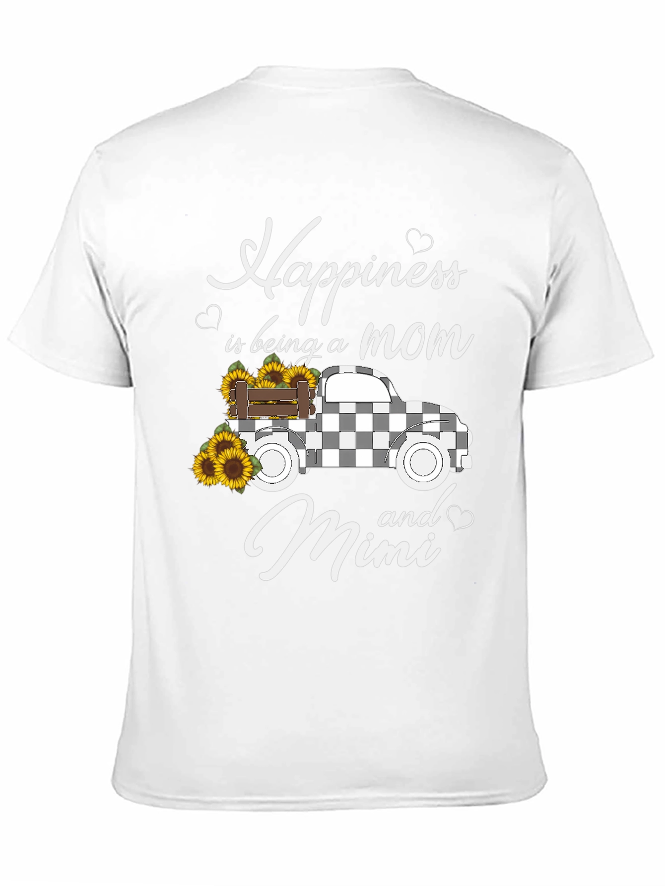Happiness Mom and Mimi Black Graphic Tee