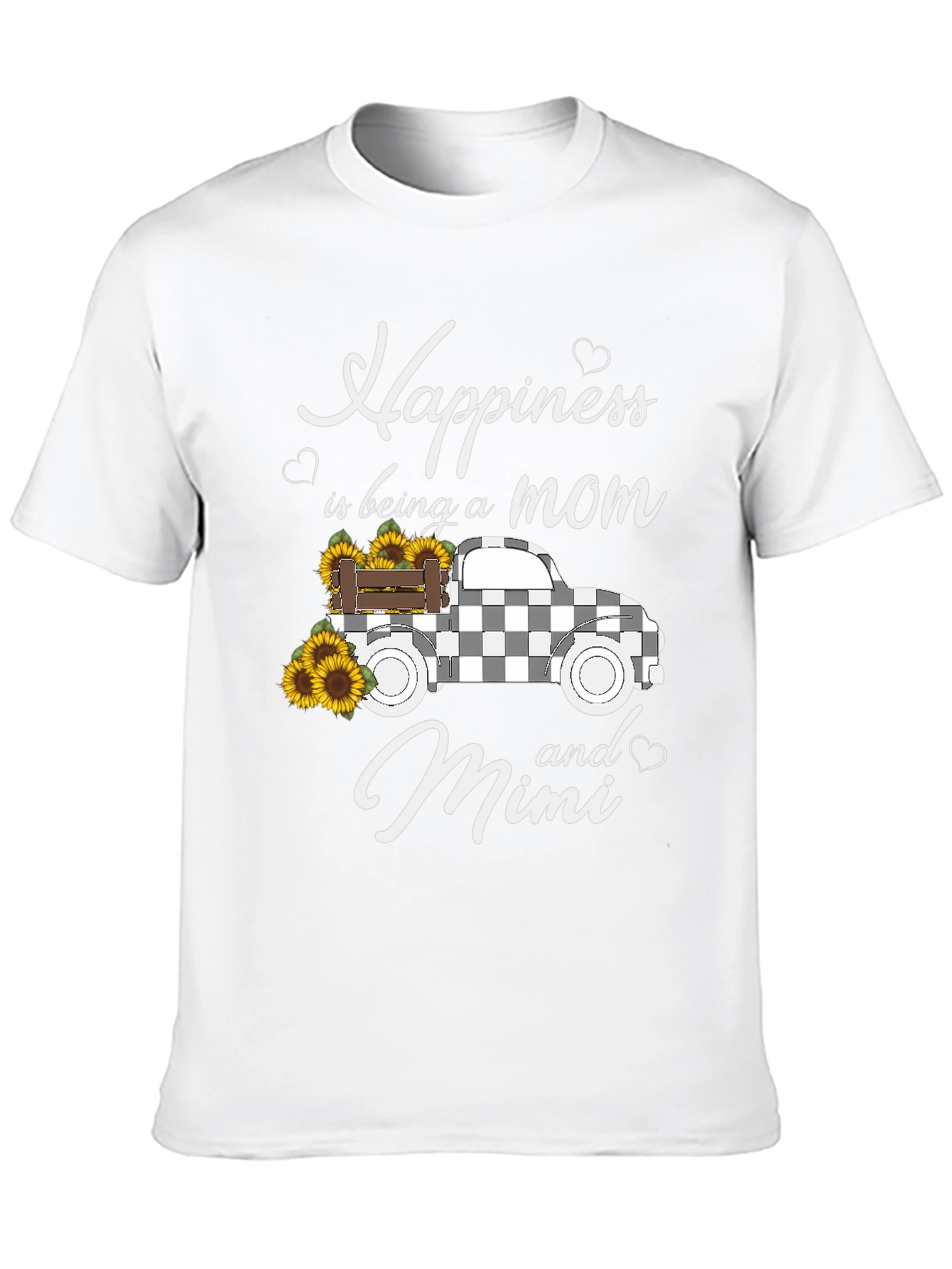Happiness Mom and Mimi Black Graphic Tee