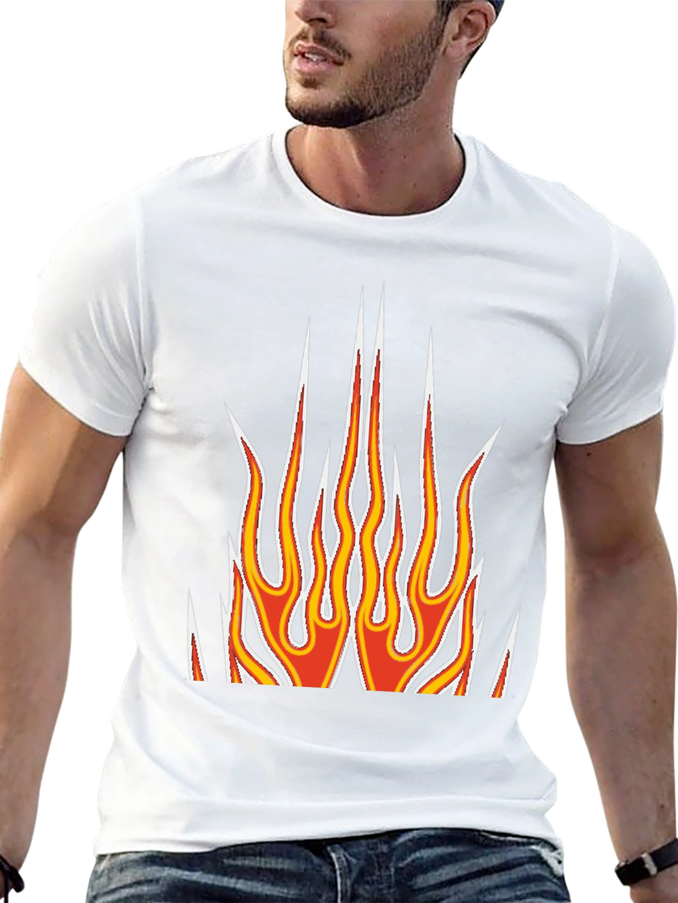 Flame Graphic Black T-Shirt
