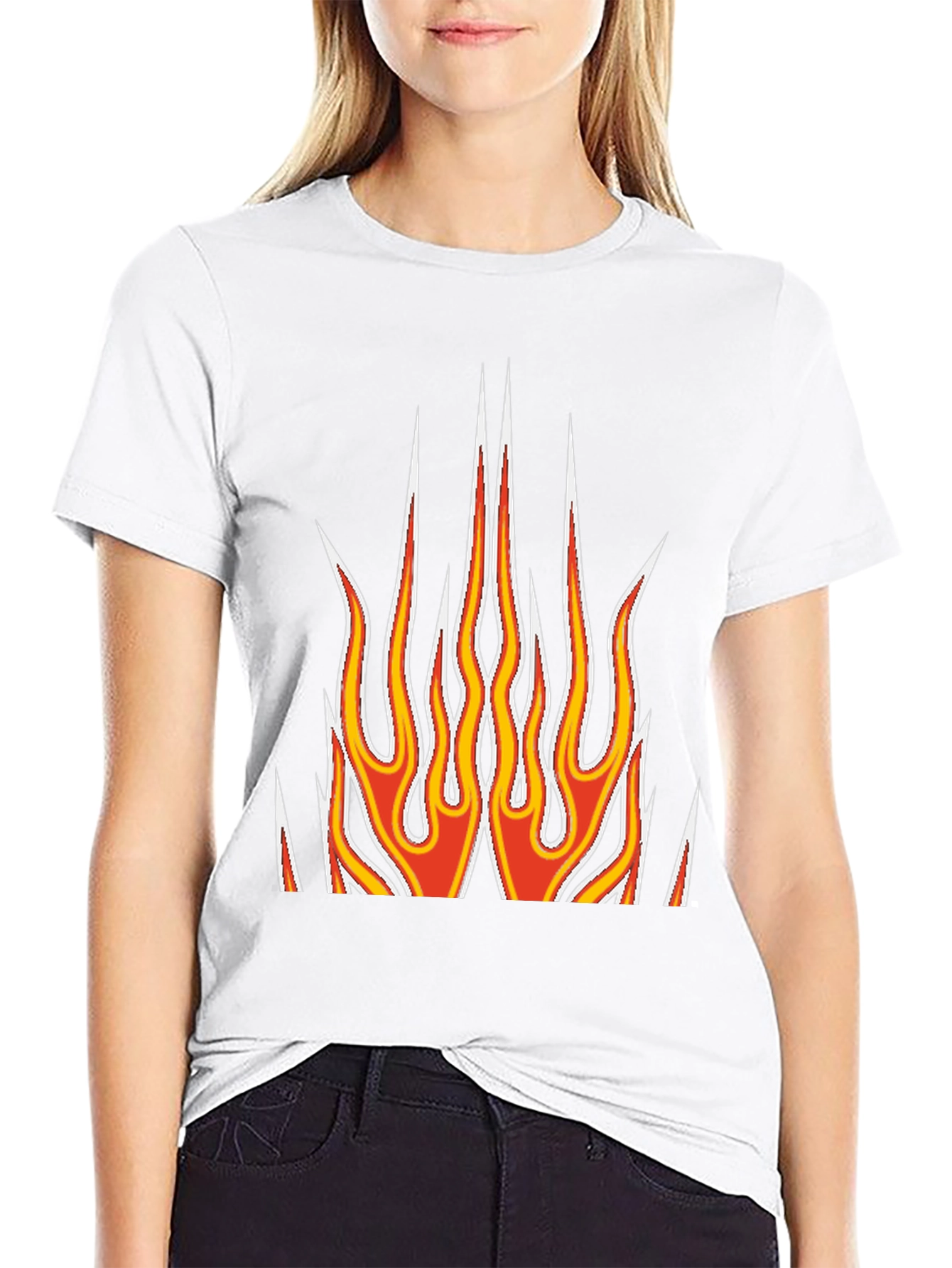 Flame Graphic Black T-Shirt
