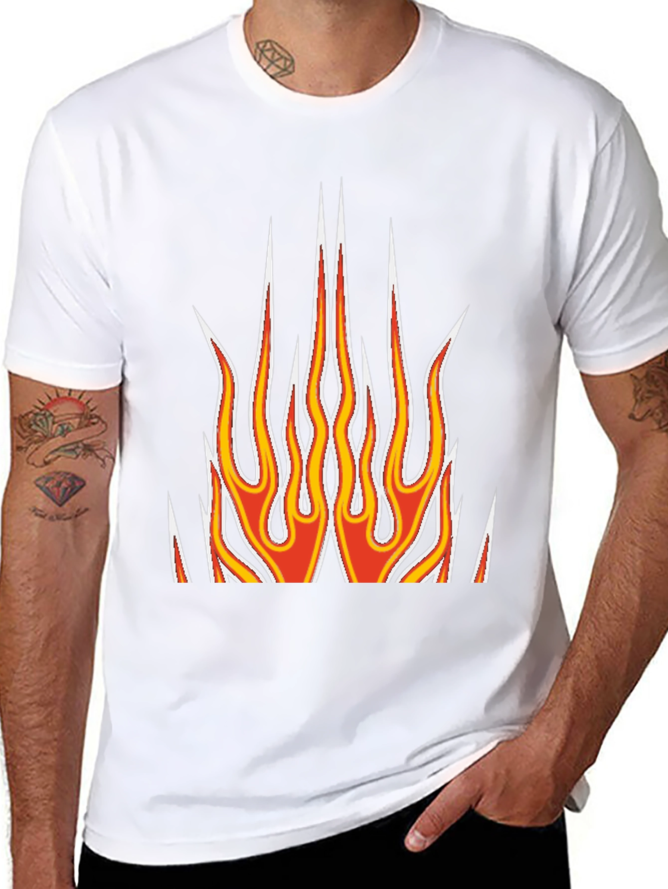 Flame Graphic Black T-Shirt