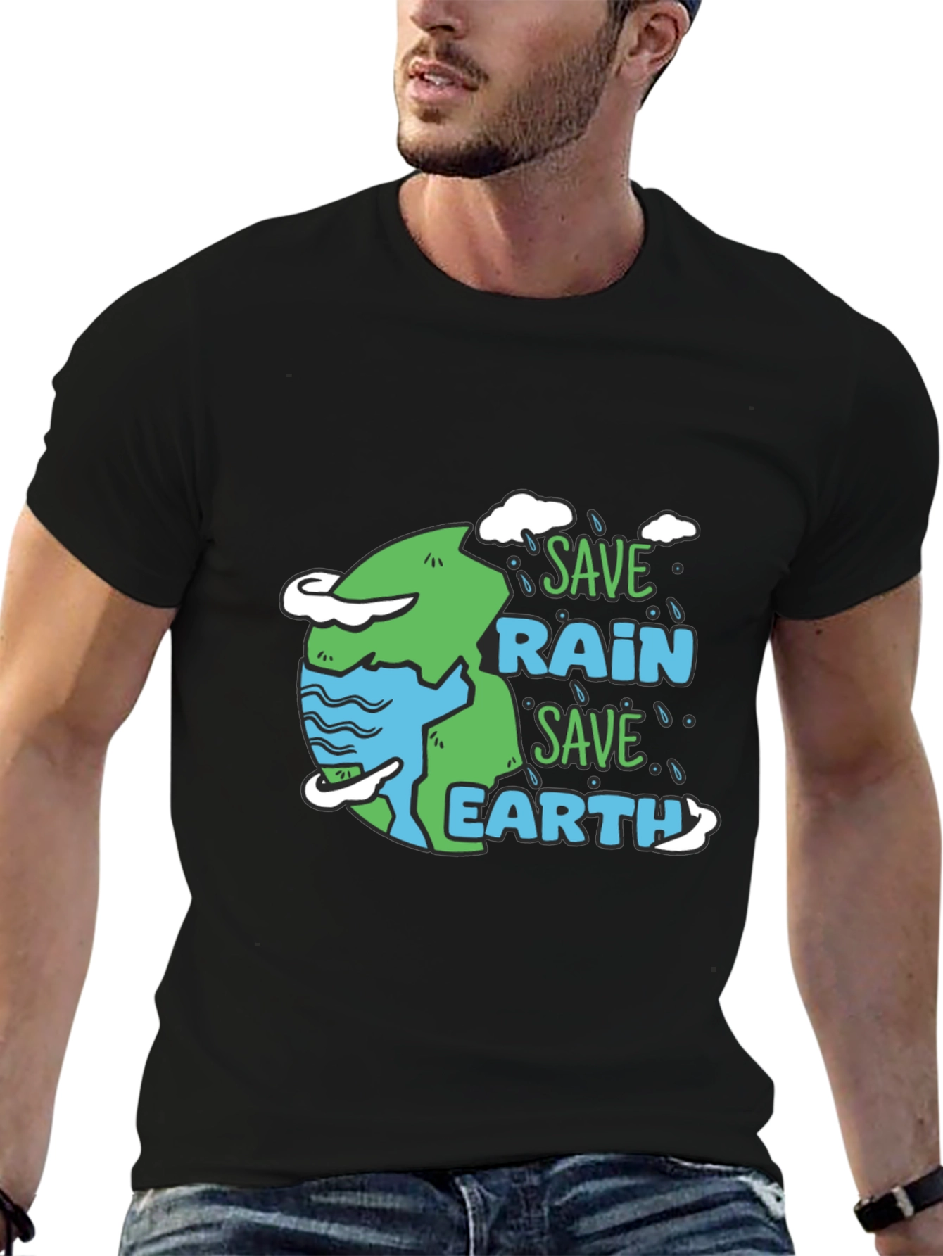Save Rain Save Earth Graphic T-Shirt