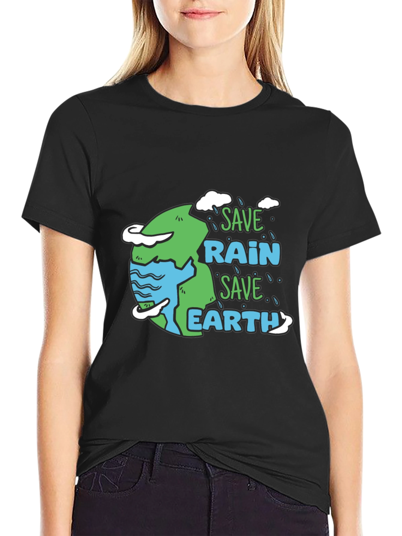 Save Rain Save Earth Graphic T-Shirt
