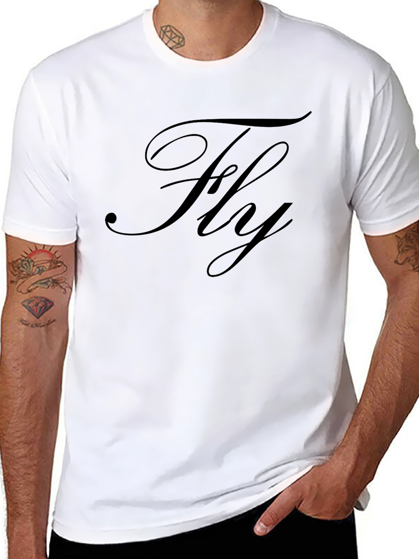 Stylish Black Fly Graphic Tee