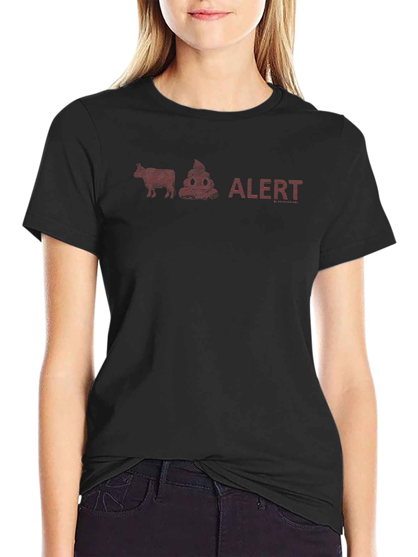 Cow Dung Alert Black T-Shirt