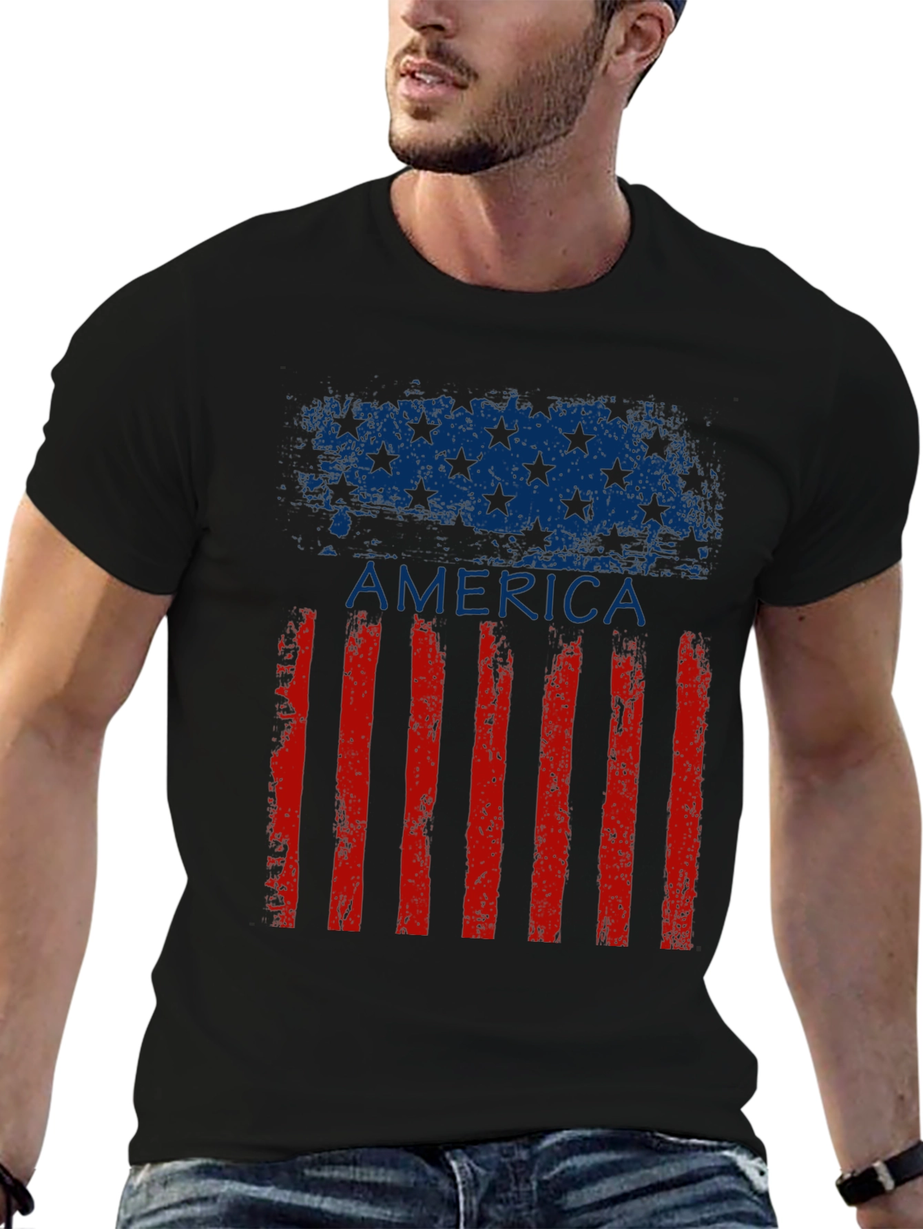 American Flag Graphic T-Shirt