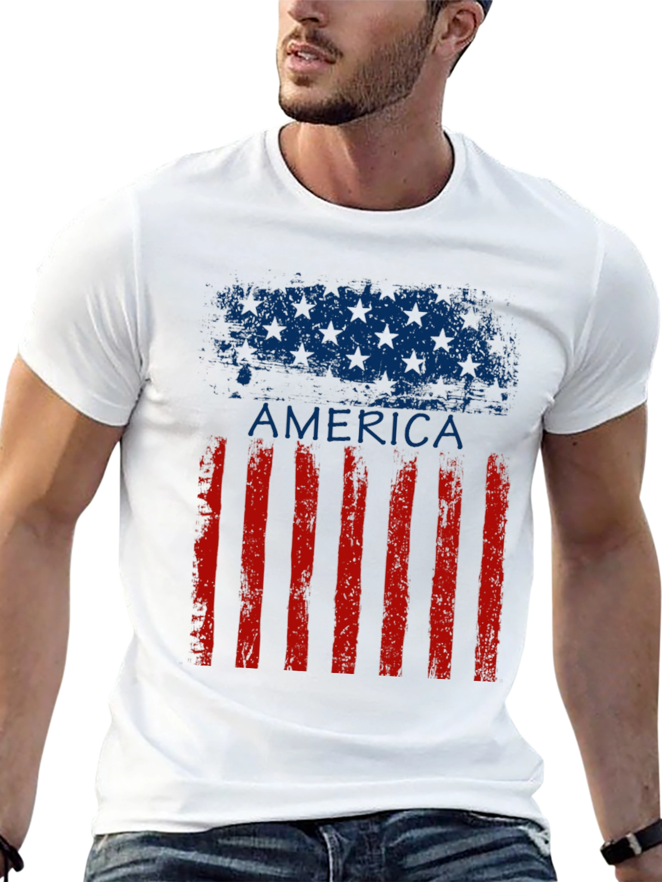 American Flag Graphic T-Shirt