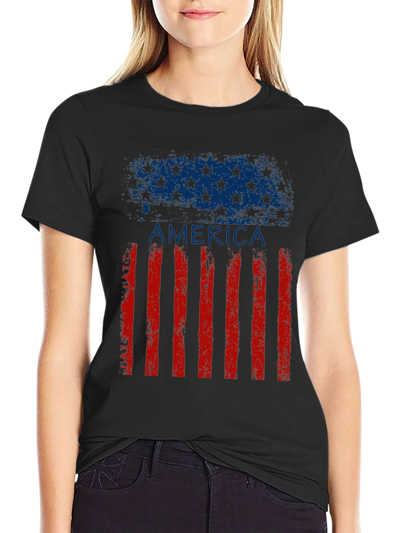 American Flag Graphic T-Shirt