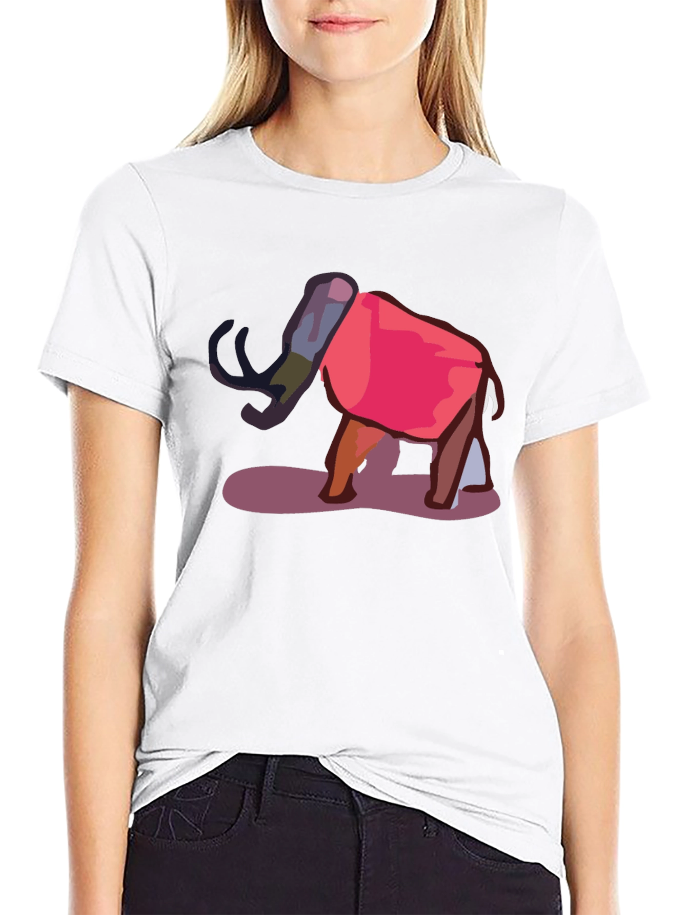 Abstract Elephant Graphic Tee - Unique Style