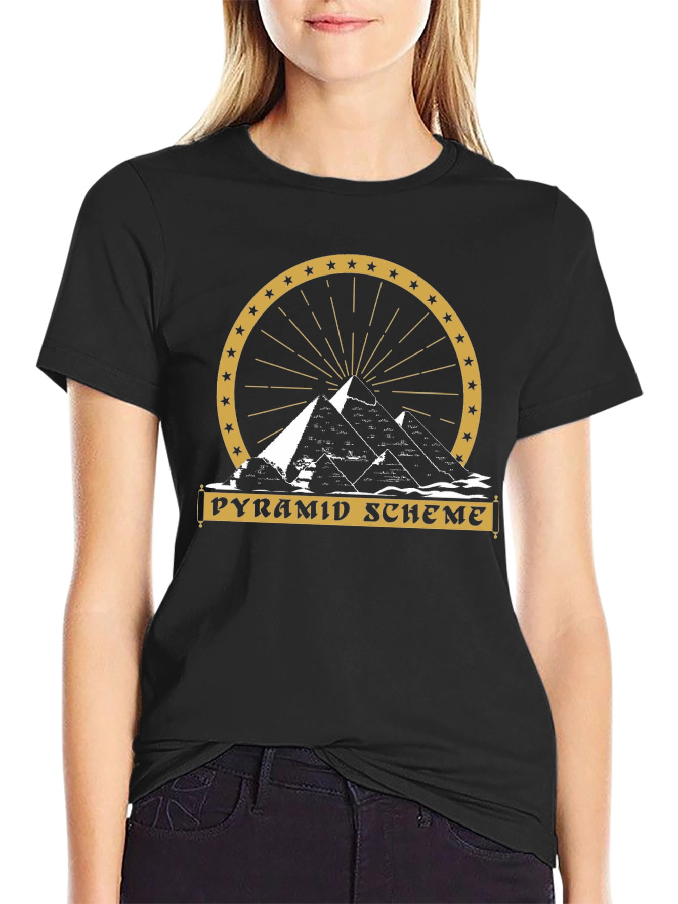 Pyramid Scheme Graphic Tee - Bold Statement Shirt