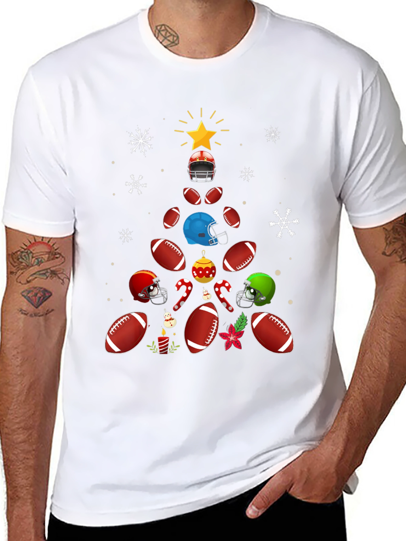 Football Christmas Tree T-Shirt