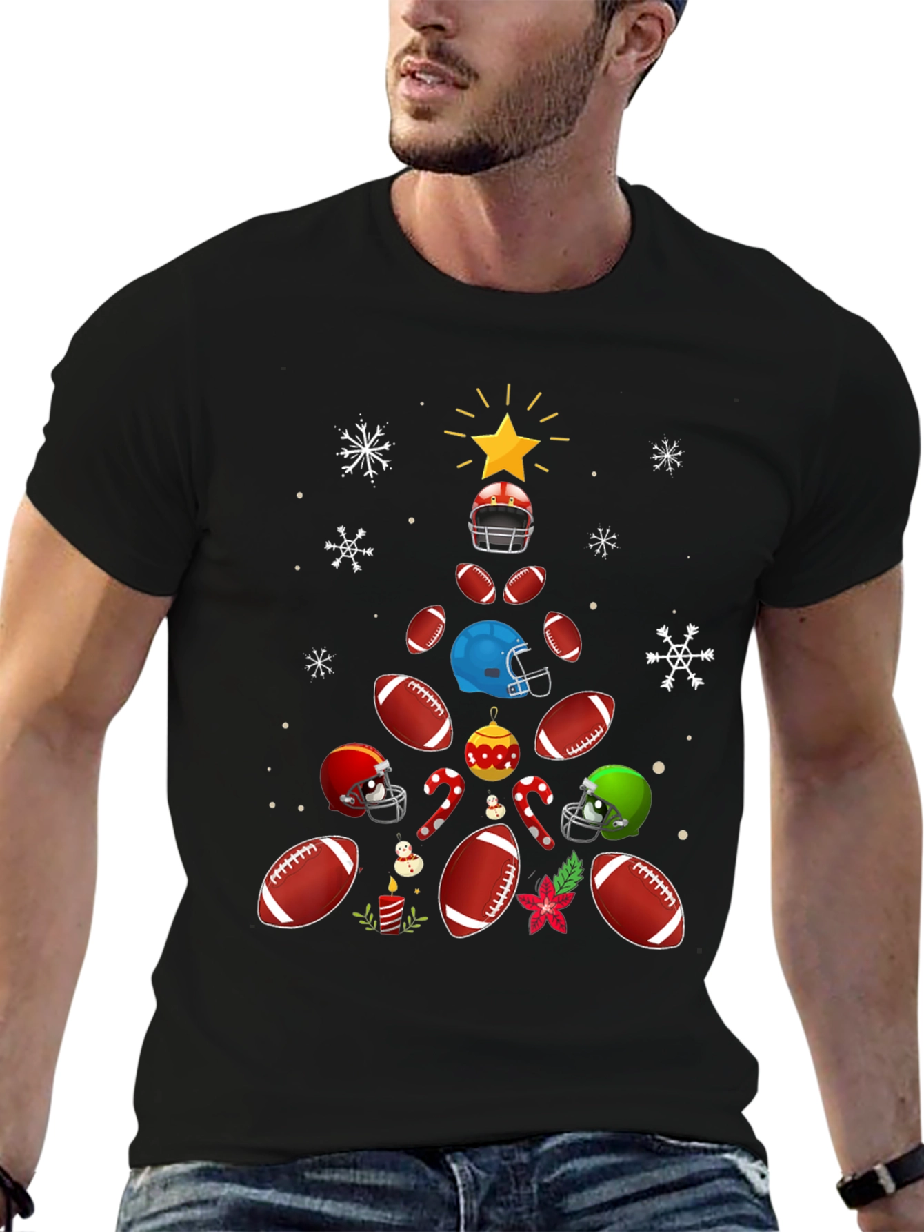 Football Christmas Tree T-Shirt
