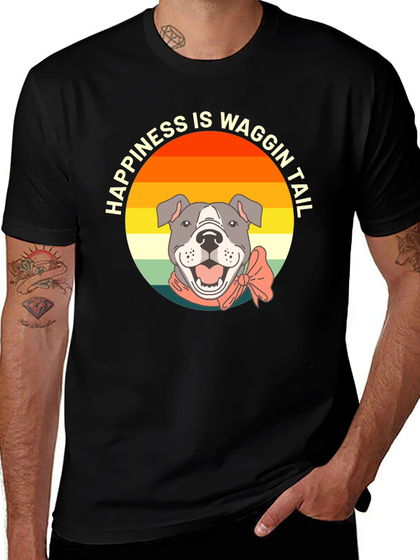 Happiness Waggin Tail Dog Graphic Tee