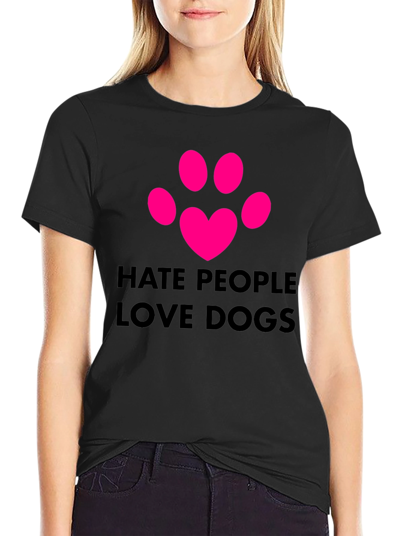 Hate People Love Dogs Graphic Tee