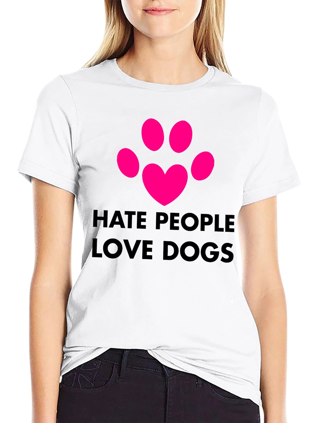 Hate People Love Dogs Graphic Tee