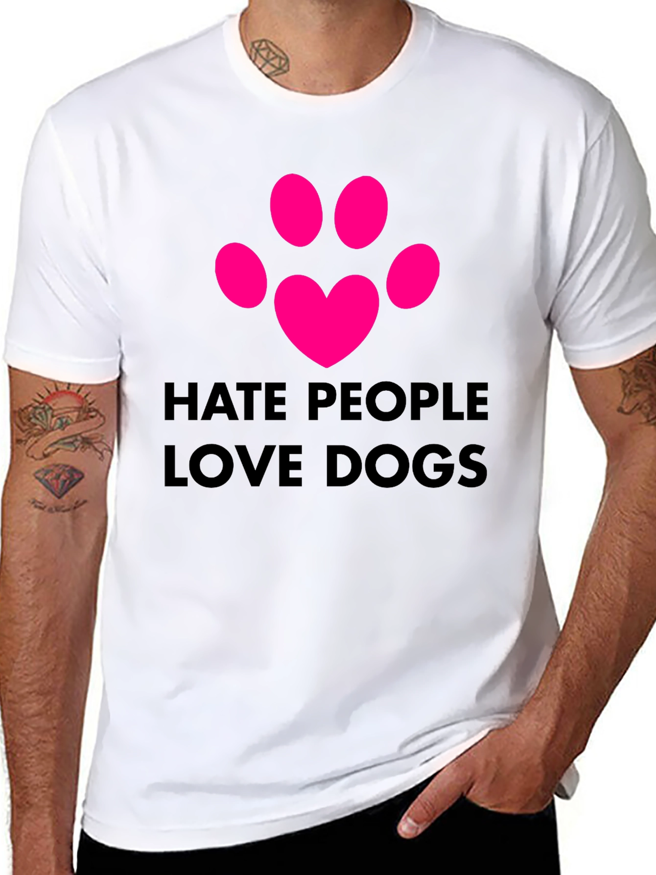 Hate People Love Dogs Graphic Tee