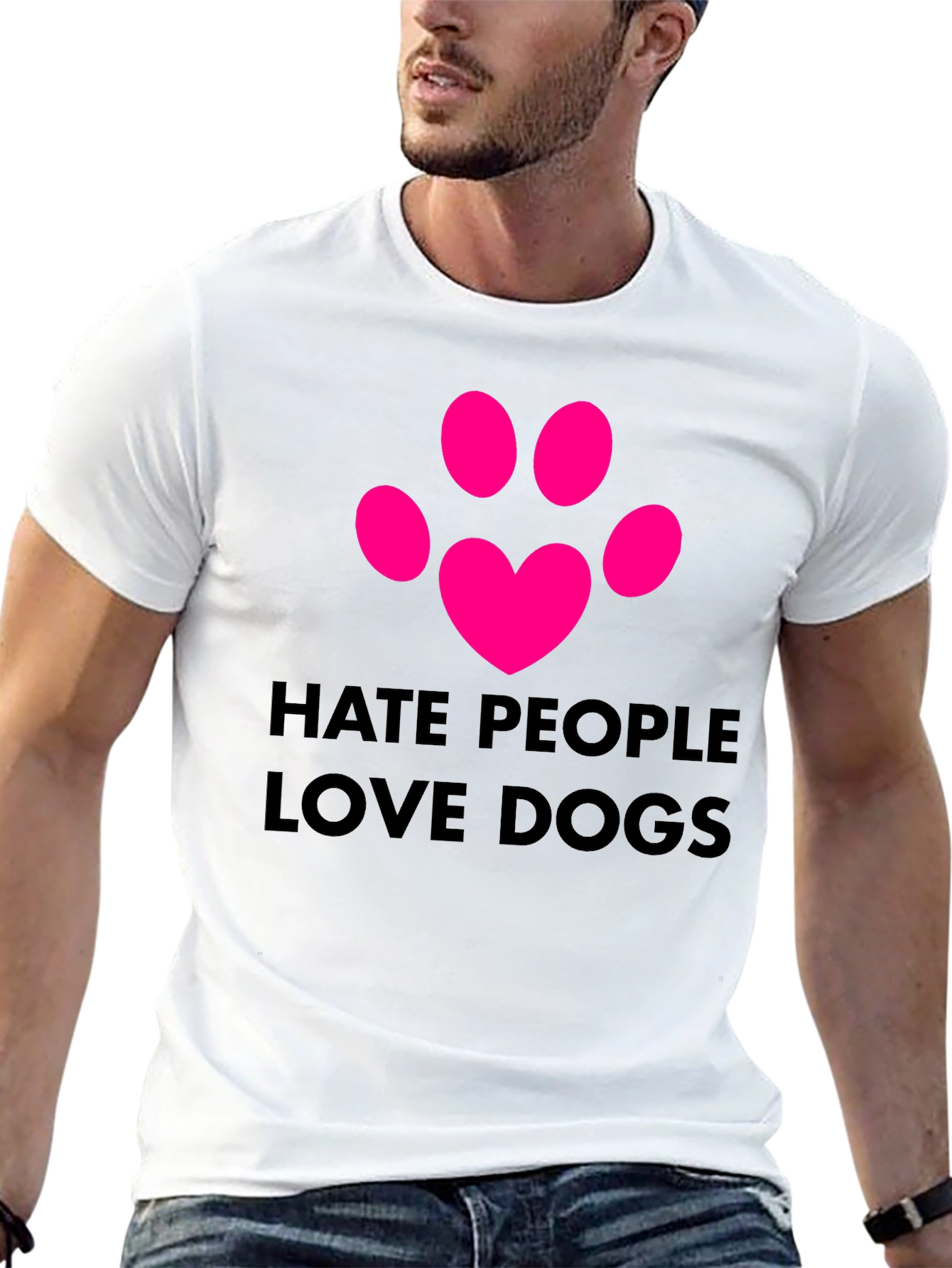 Hate People Love Dogs Graphic Tee