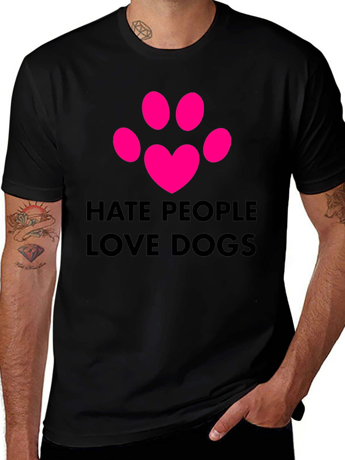 Hate People Love Dogs Graphic Tee