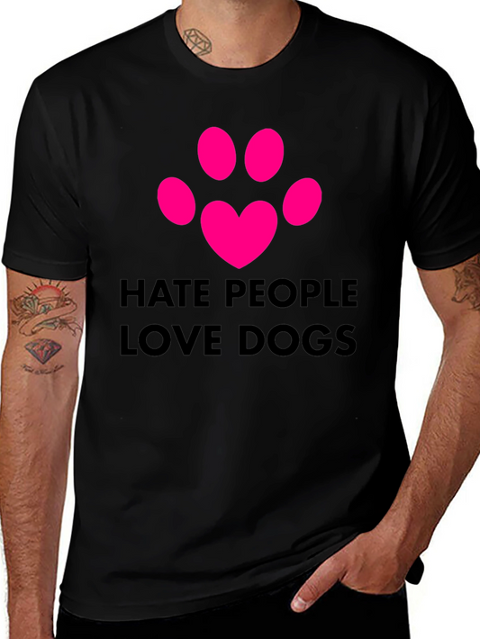 Hate People Love Dogs Graphic Tee