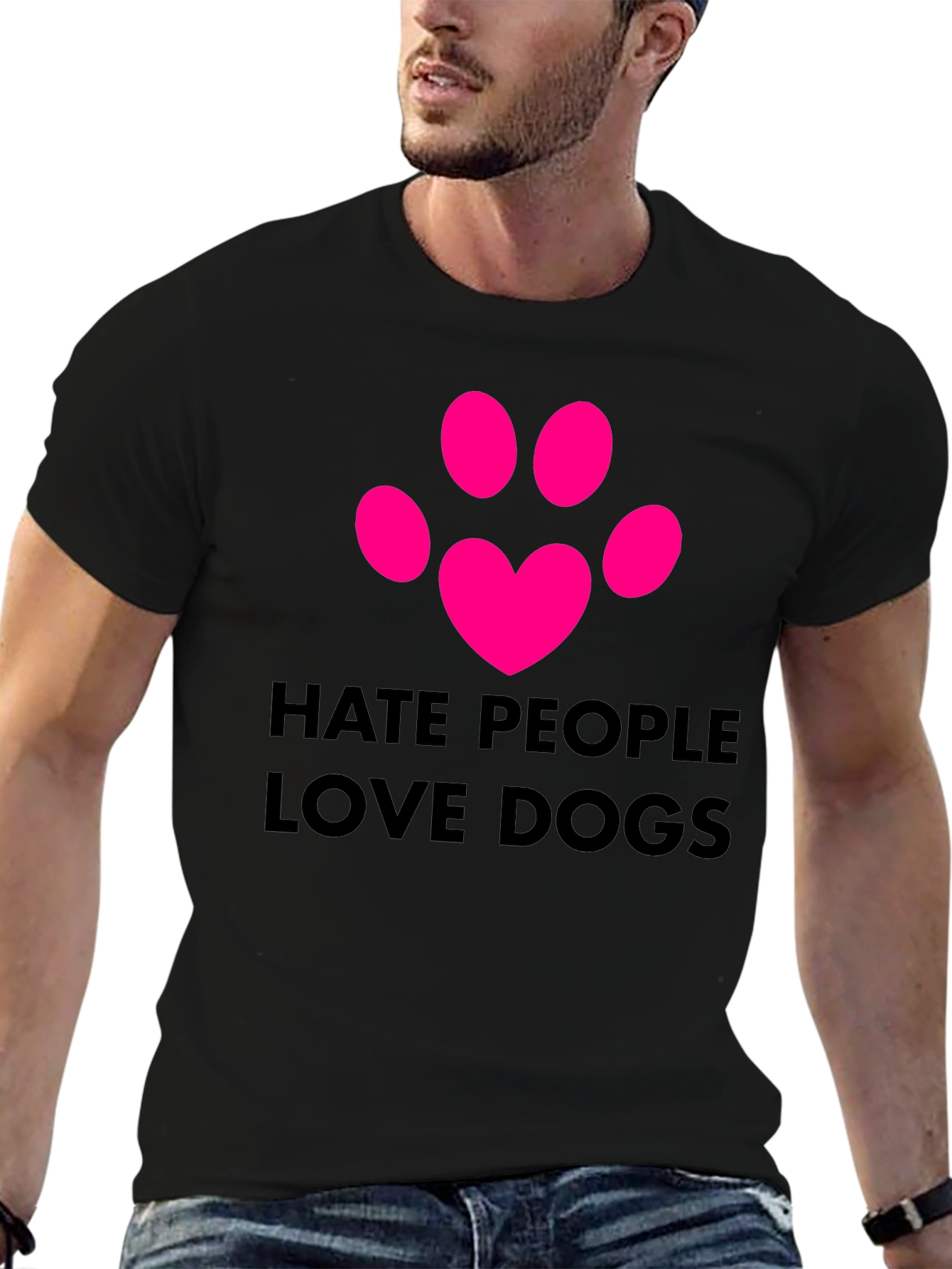 Hate People Love Dogs Graphic Tee
