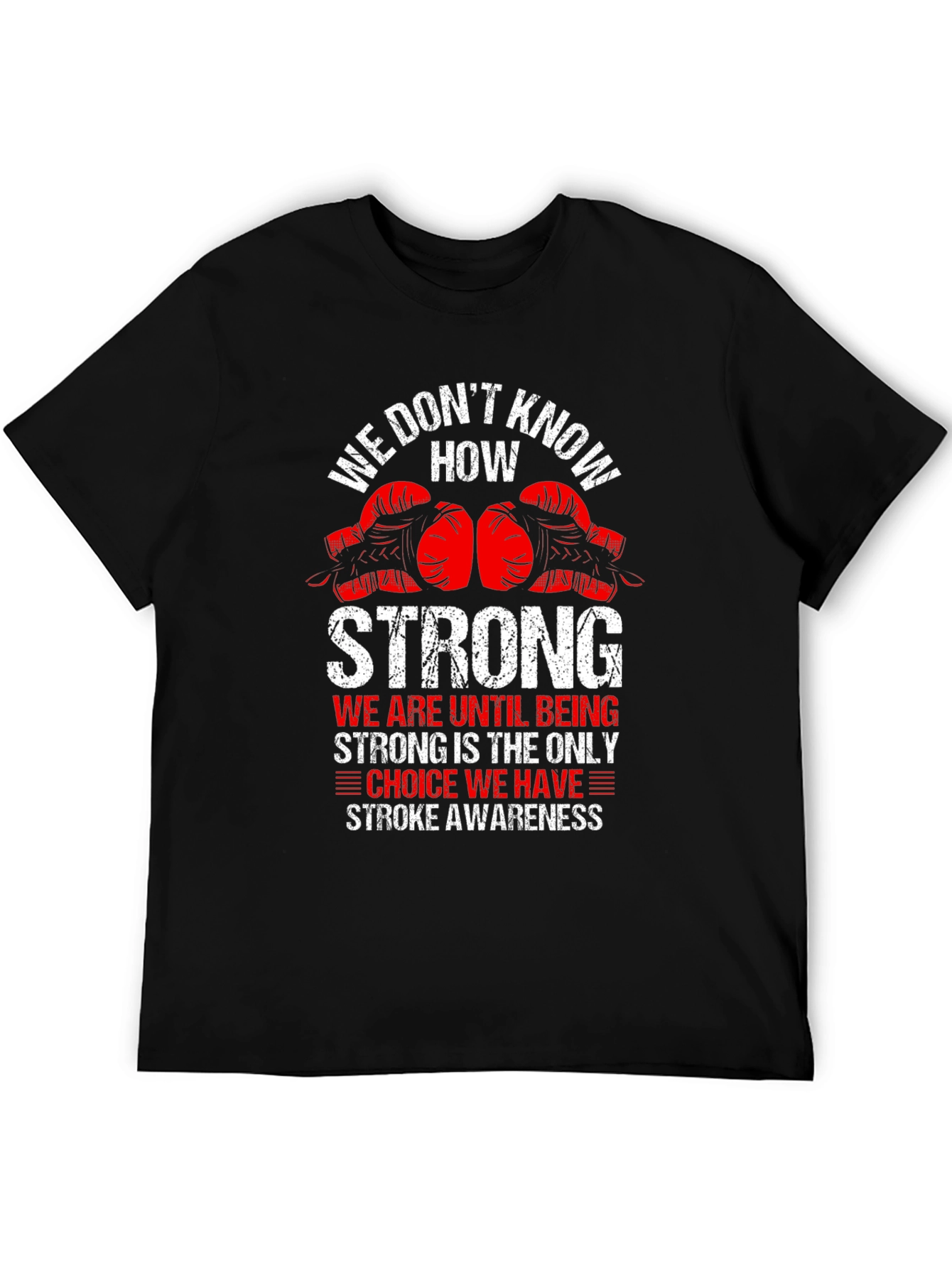 Stroke Awareness Boxing Glove Graphic T-Shirt