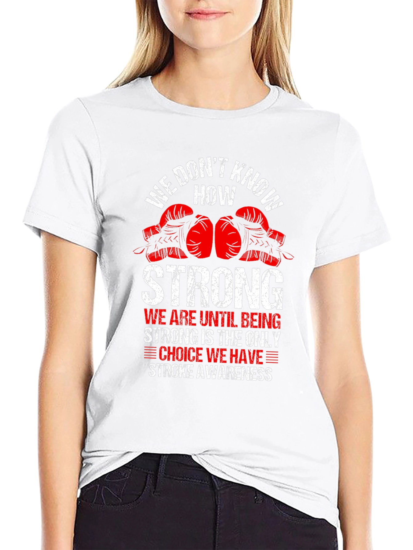 Stroke Awareness Boxing Glove Graphic T-Shirt