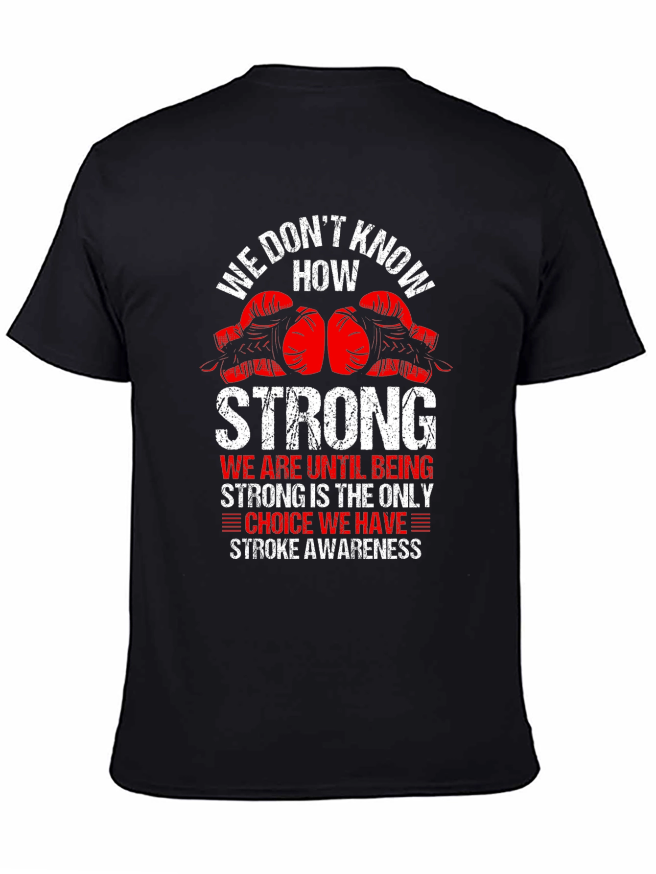 Stroke Awareness Boxing Glove Graphic T-Shirt