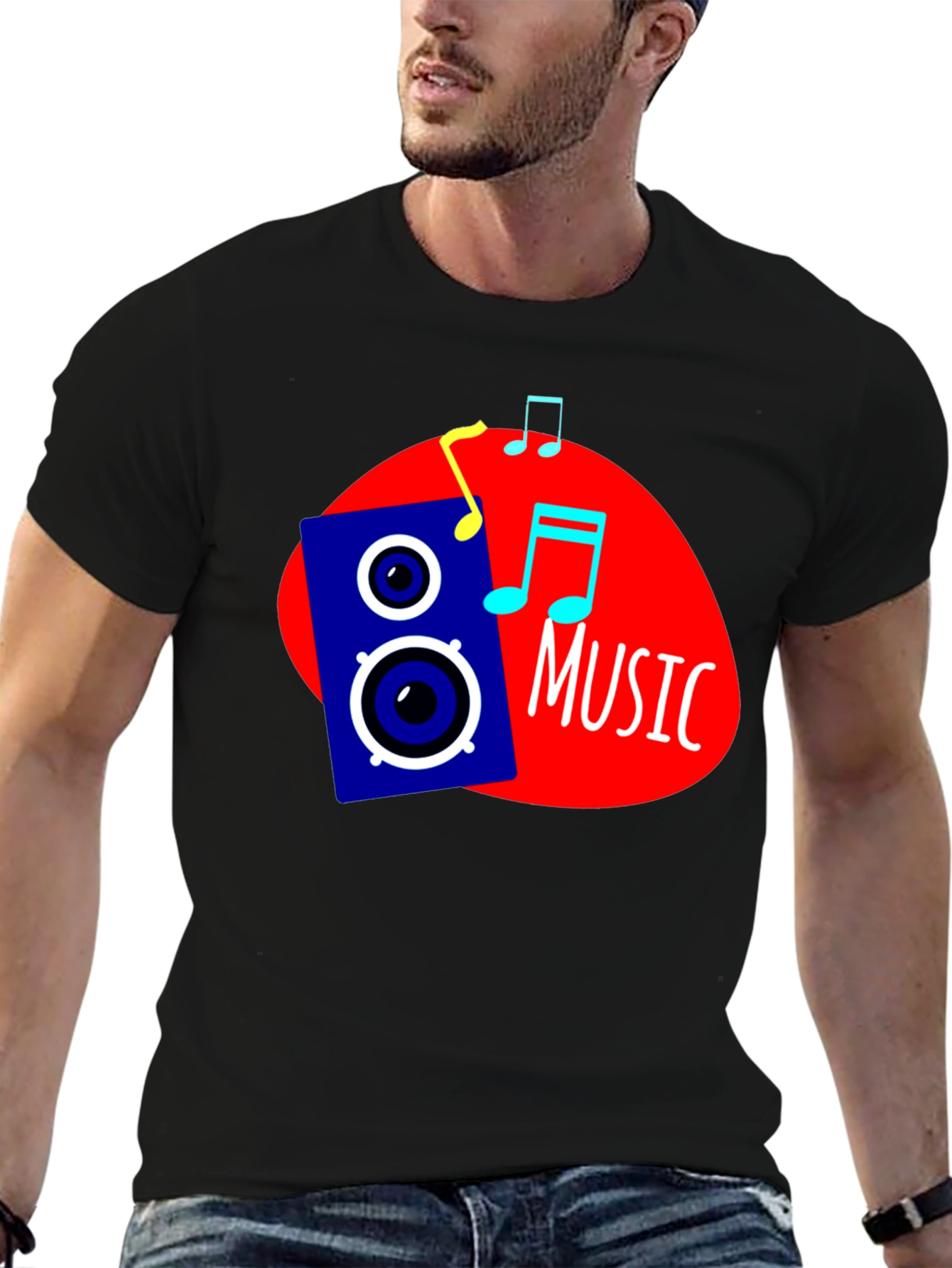 Music Graphic Black T-Shirt