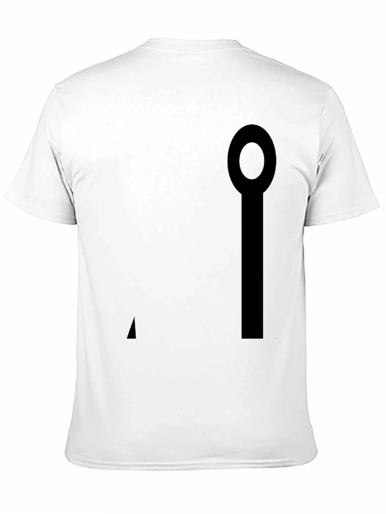 Minimalist Black Cotton Tee with Abstract Graphic
