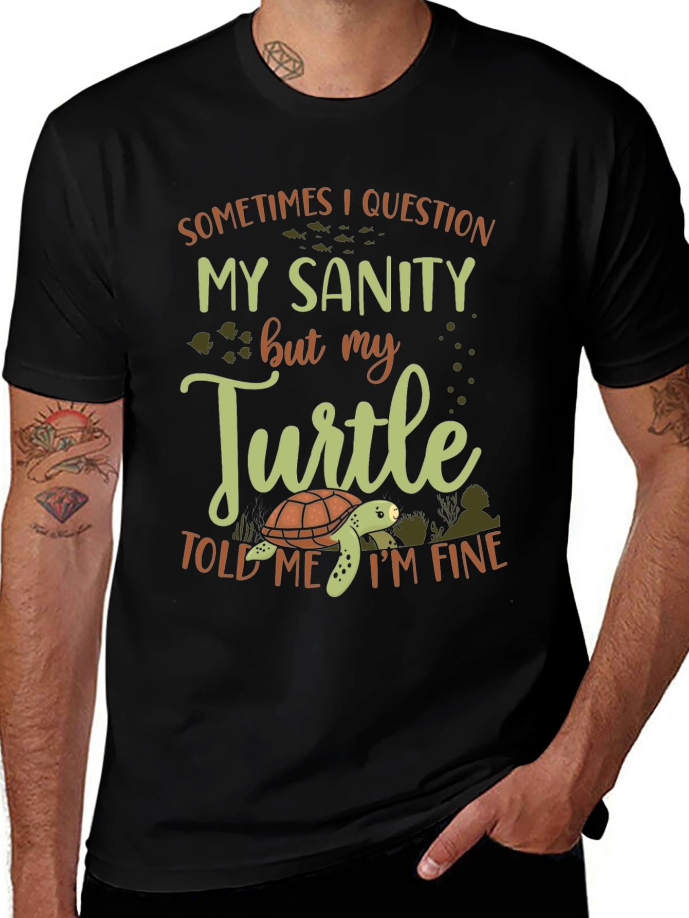 Funny Turtle Sanity T-Shirt