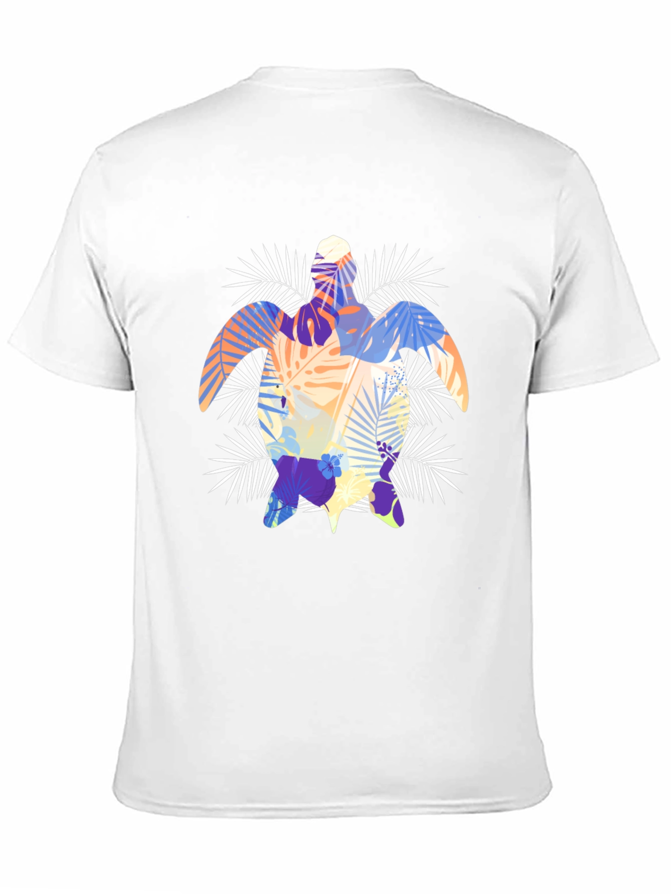 Tropical Turtle Graphic Tee - Black