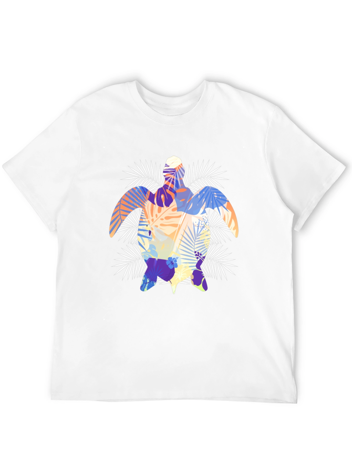 Tropical Turtle Graphic Tee - Black
