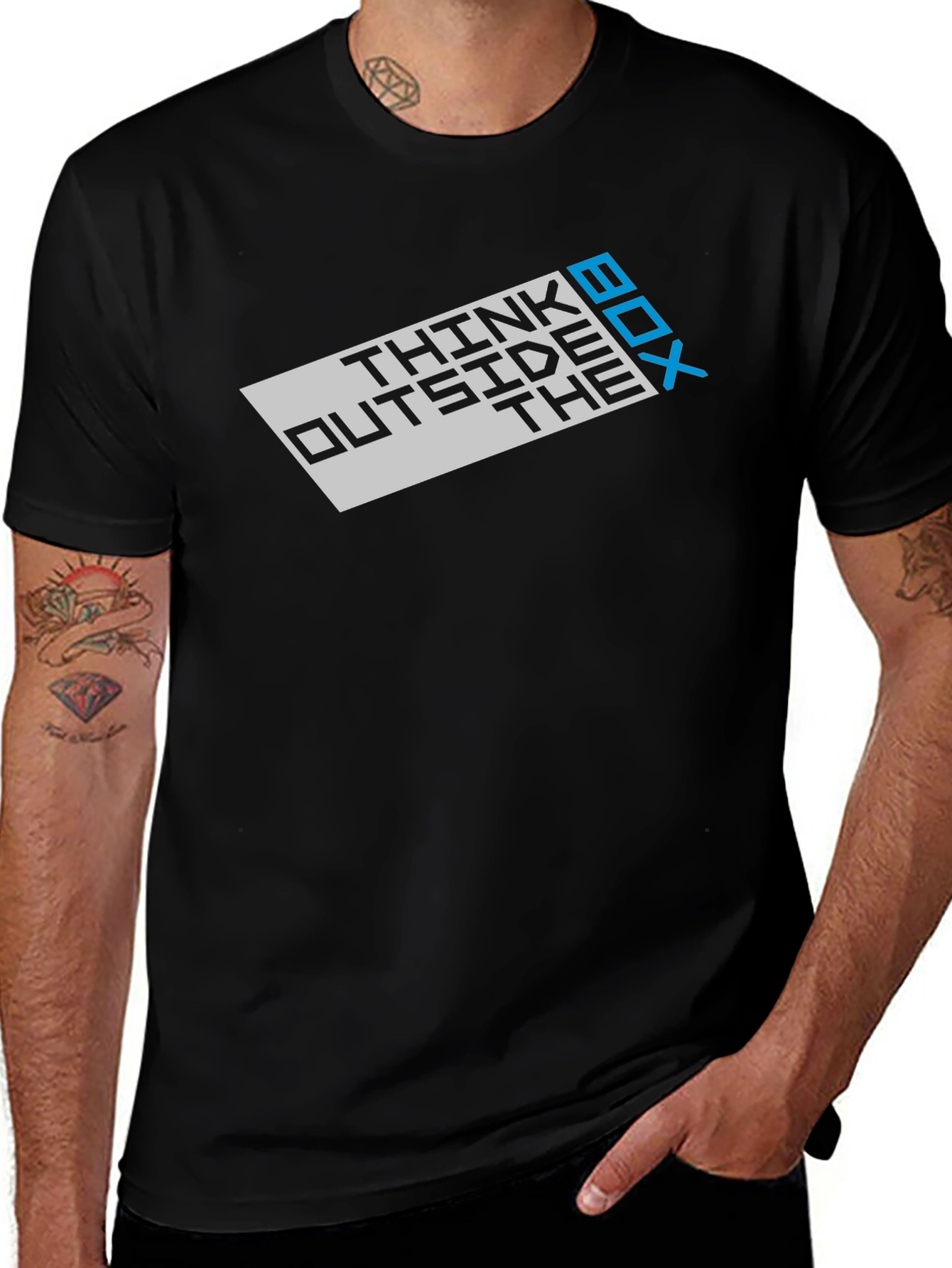Think Outside the Box T-Shirt - Creative Design