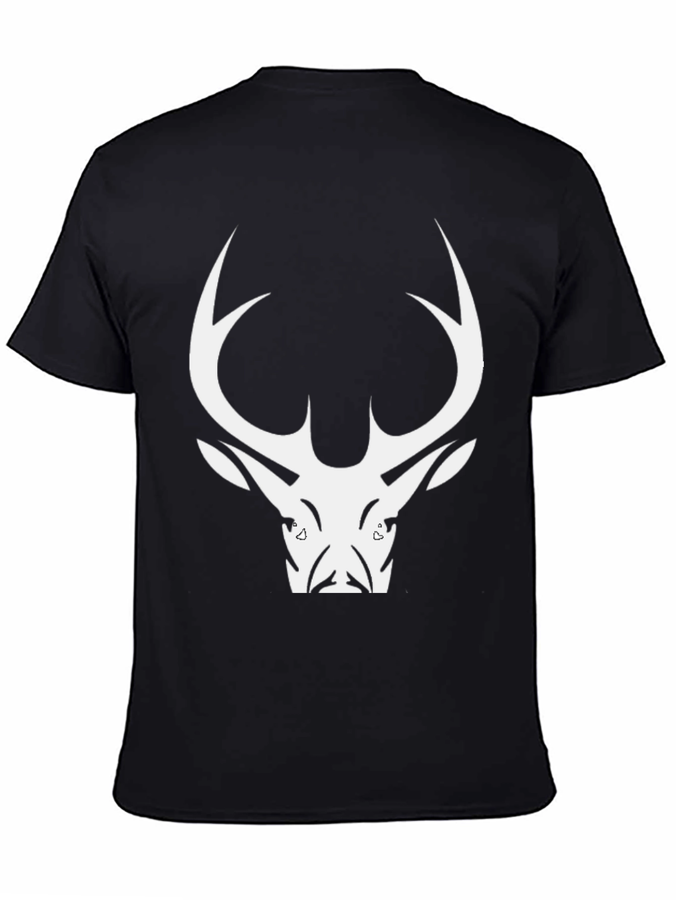 Mens Black Deer Graphic T-Shirt