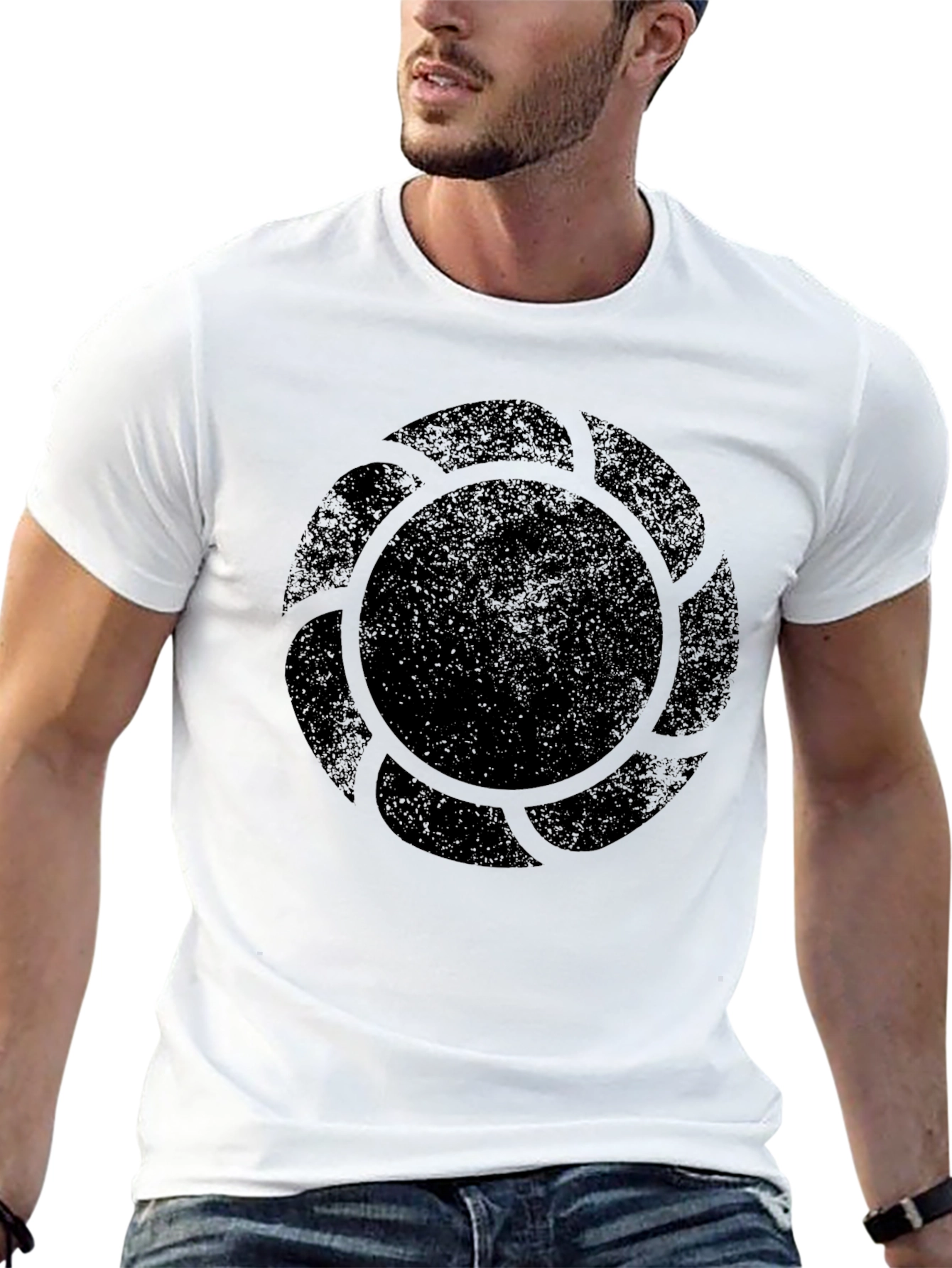 Abstract Graphic Black T-Shirt