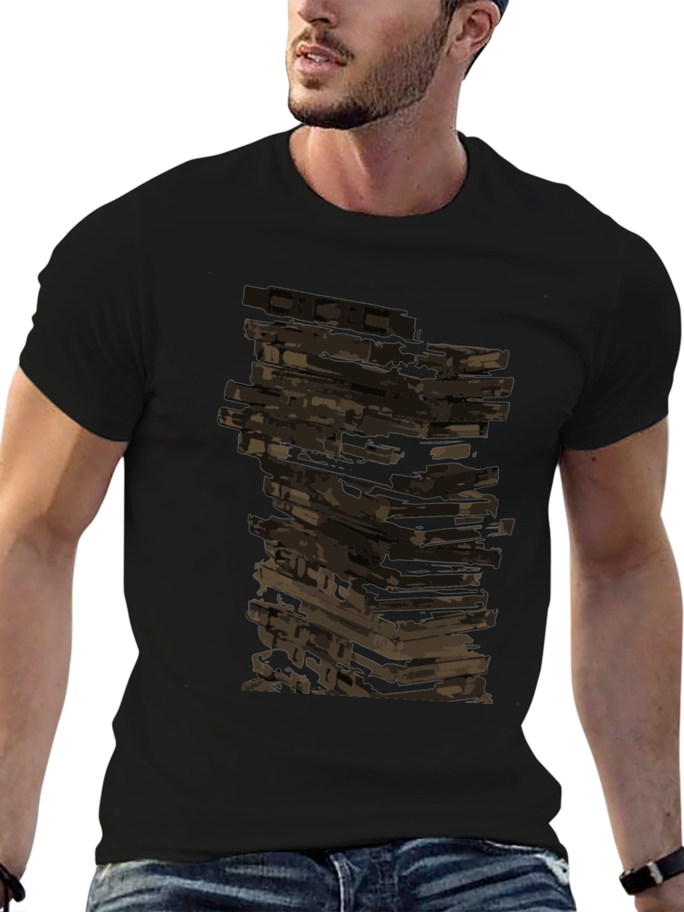 Retro Cassette Tape Stack Graphic Tee