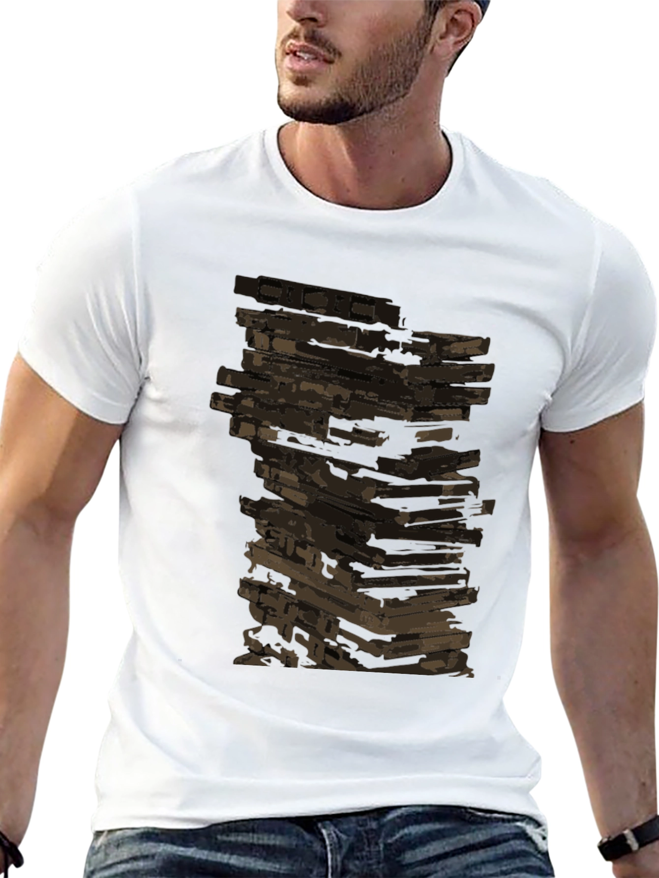 Retro Cassette Tape Stack Graphic Tee