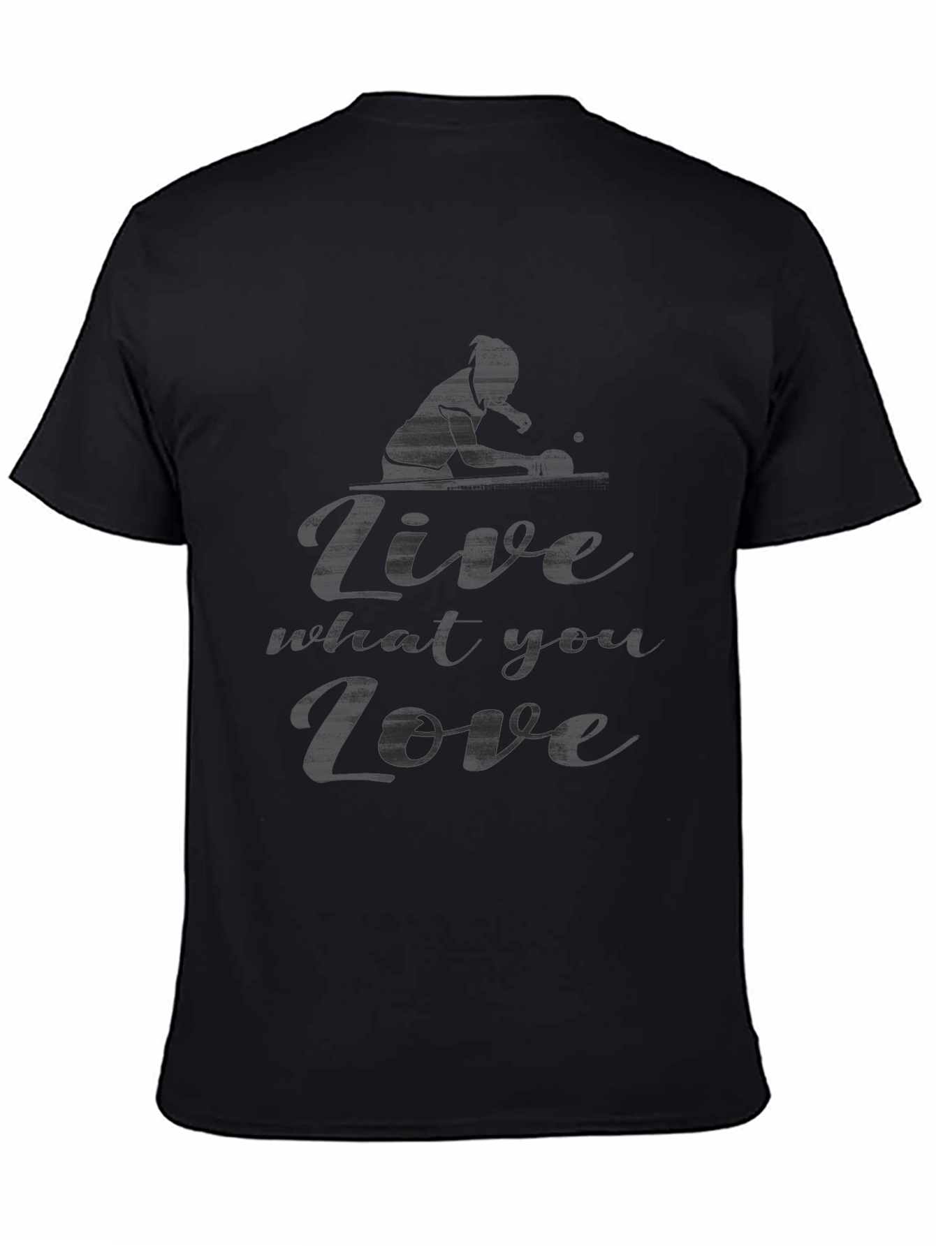 Mens Black Graphic Tee - Live What You Love