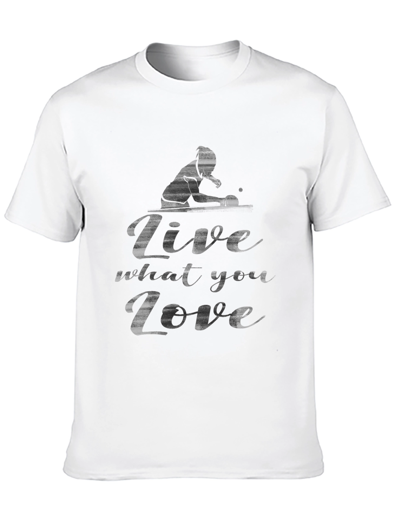 Mens Black Graphic Tee - Live What You Love