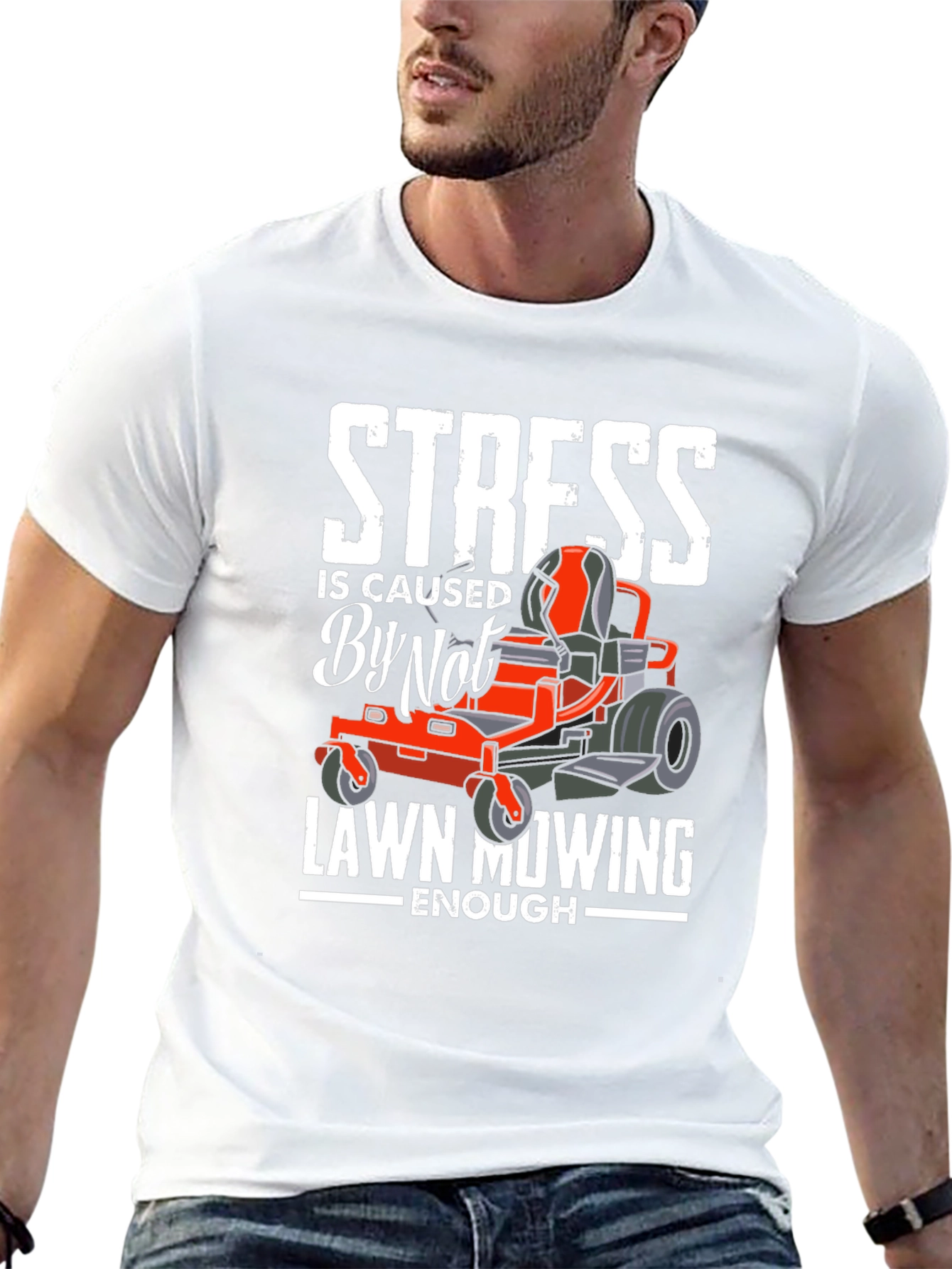 Funny Lawn Mowing T-Shirt for Stress Relief