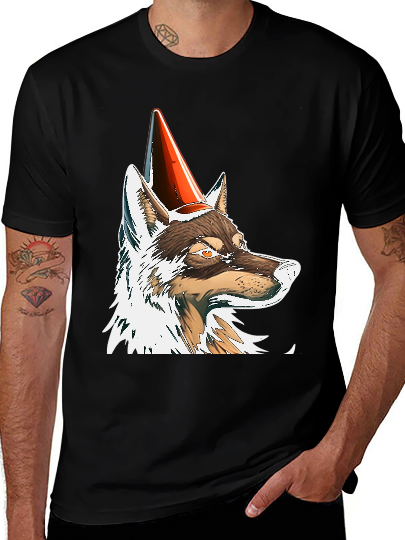 Party Wolf T-Shirt - Fun Animal Graphic Tee